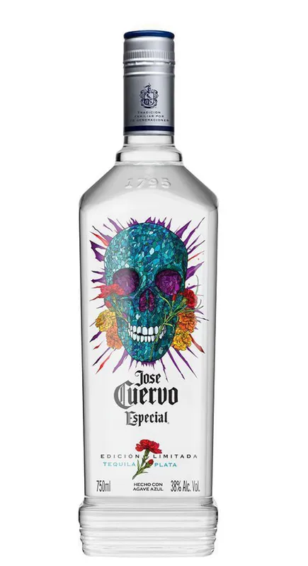 TEQUILA JOSE CUERVO CALAVERA PLATA