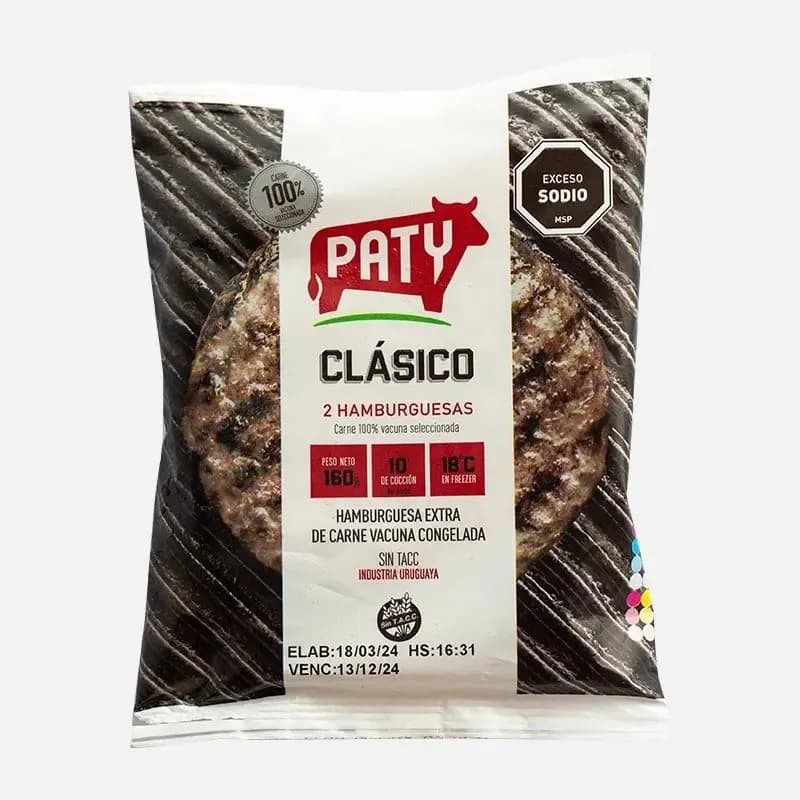 HAMB PATY X2UN 160 GRS.